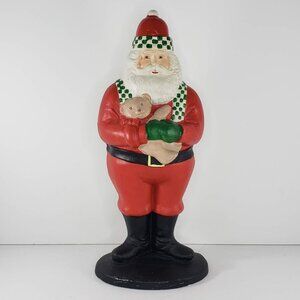 Department 56 Cast Iron Santa Claus Door Stop Teddy Bear